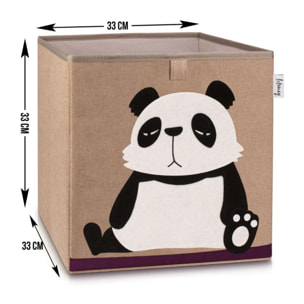 Boîte de rangement en tissu pour enfant "panda", compatible Ikea Kallax Lifeney