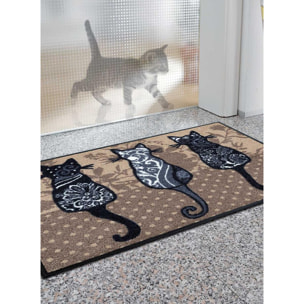 Paillasson tissé motif animaux LUBE