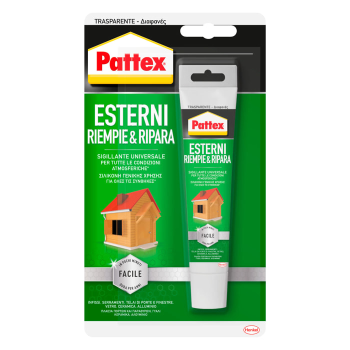 Pattex Esterni Riempie e Ripara Sigillante Universale per Tutte le Condizioni - Flacone da 50ml