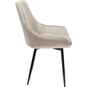 Chaise East Side velours beige 52cm Kare Design