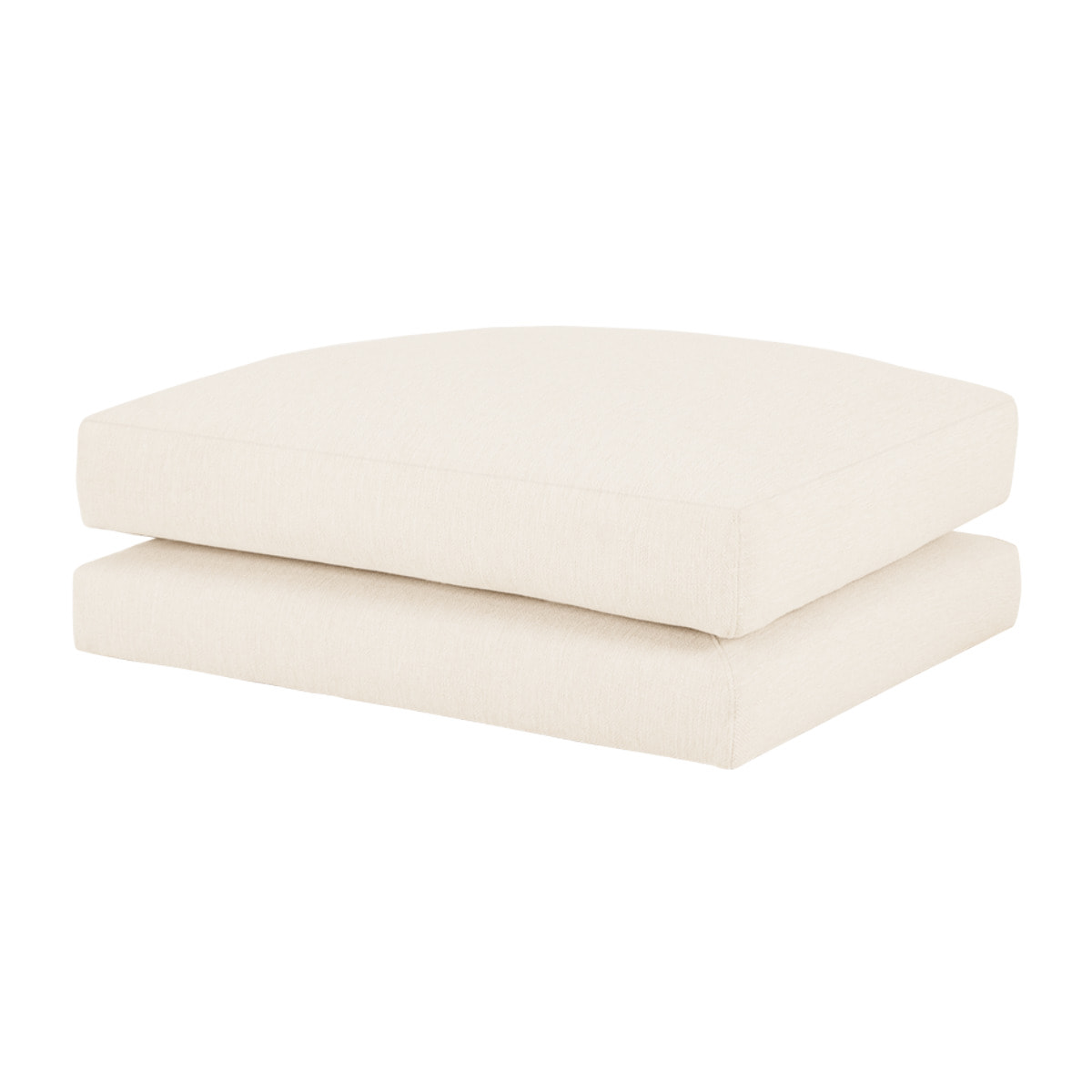 Puf tono blanco roto de 96x80cm Alto: 40 Largo: 96 Ancho: 80