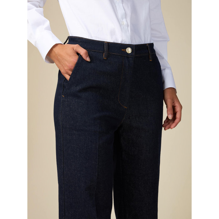 Oltre - Jeans con dettaglio fiocchi - Blu