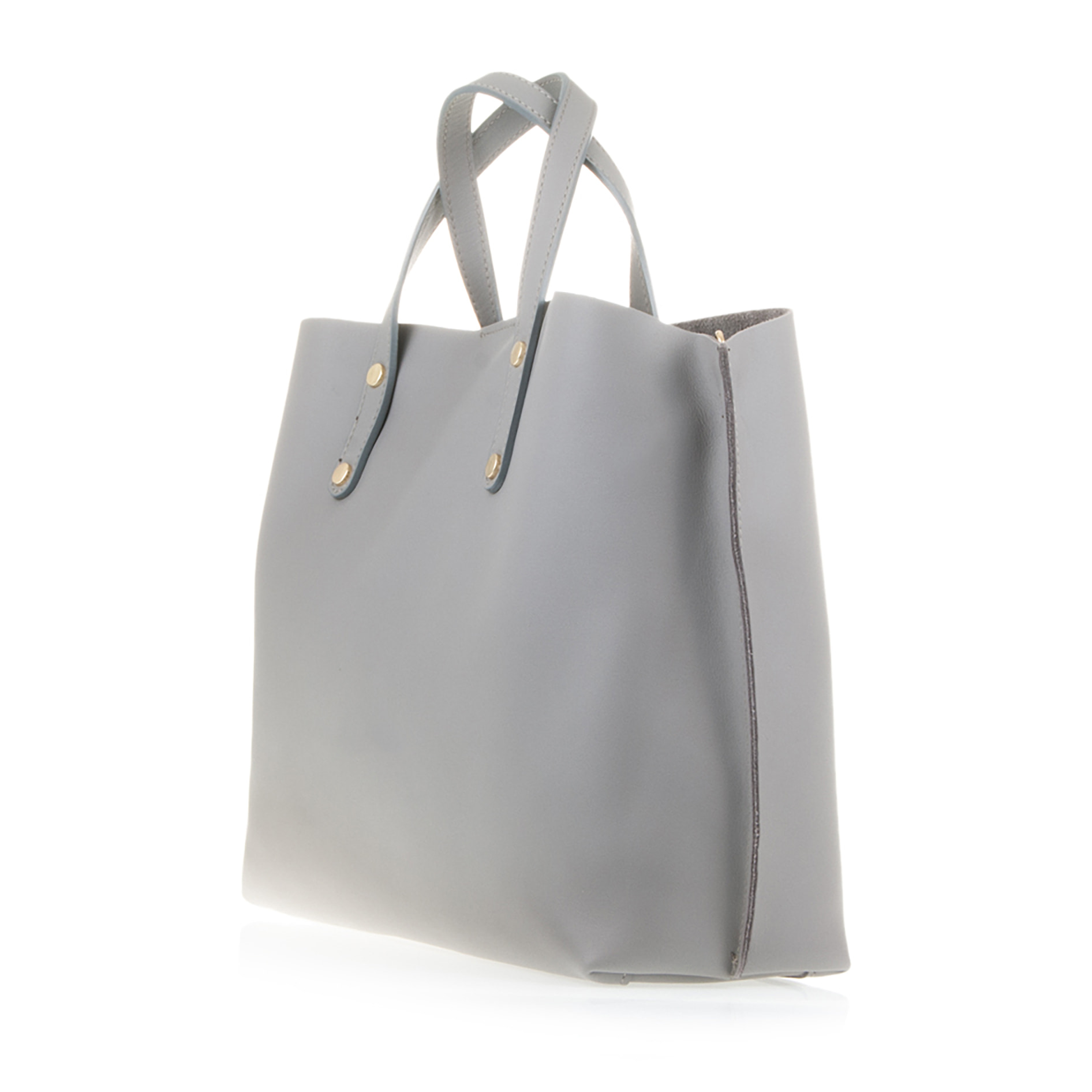 FIRENZE ARTEGIANI Borsa tote da donna Campalto. Vera pelle Tamponato Made in Italy 40x12x30 Cm. Colore: grigio chiaro