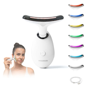 Masajeador Facial Eléctrico Reafirmante para Cara y Cuello con LED, EMS y Calor Selora InnovaGoods