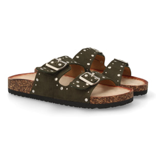 Sandalia bio mujer cómoda con tachuelas