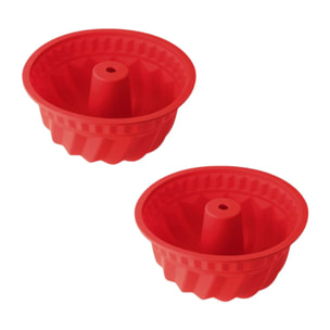 Lot de 2 moules à kouglofs en silicone 21,5 cm Dr. Oetker Flexxibel Love