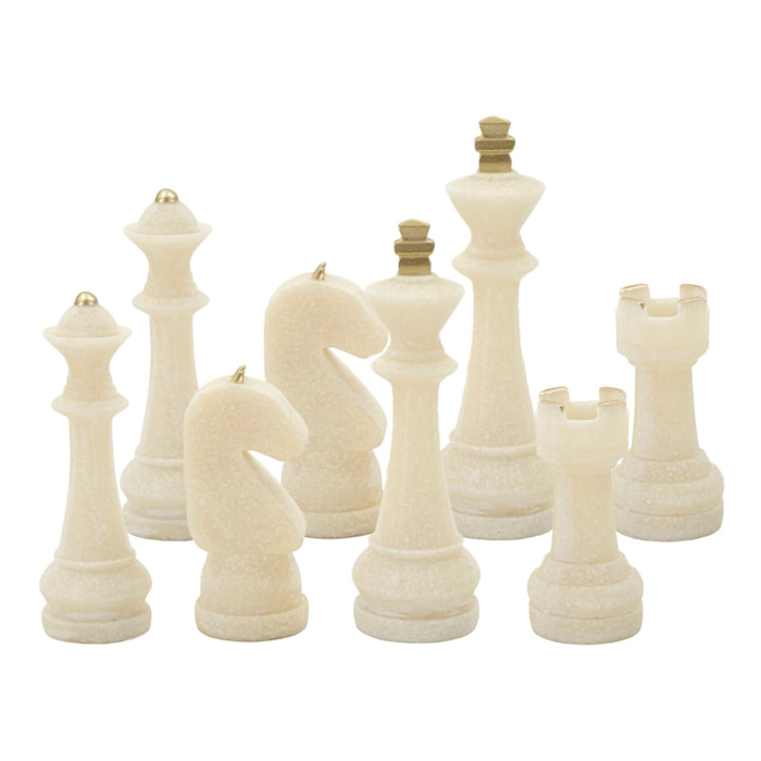 SCACCHI QUARZY SET 8 PZ ASSORTITI CM Ø 4,4X9,2-4,3X13,3-5X16-X4,5X10,3
