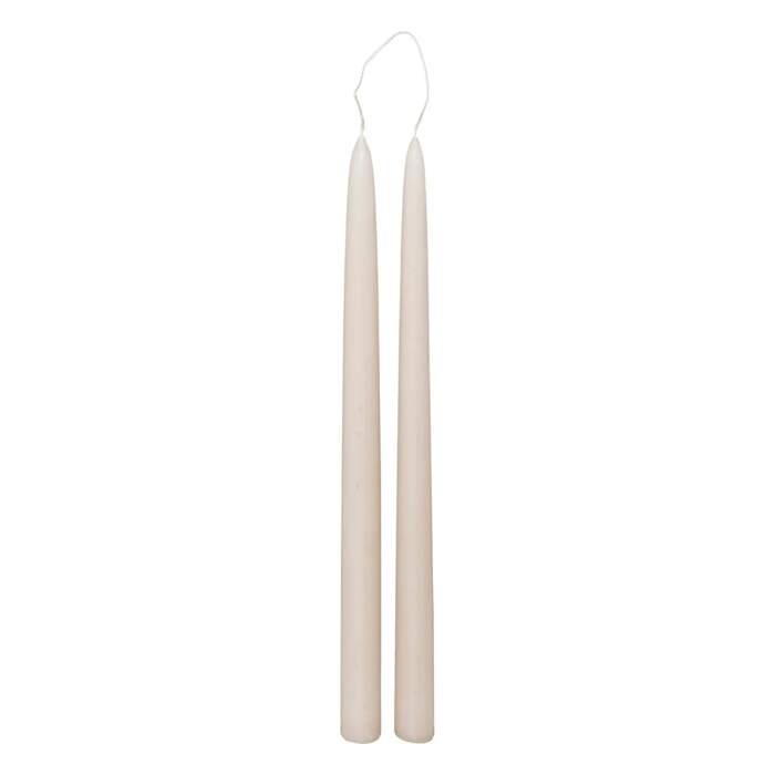 Lot de 2 bougies bâtons "Hugo" en coton H30cm taupe