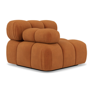 Ruby - module d'assise gauche en velours texturé - Terracotta