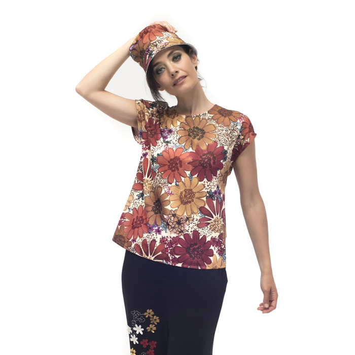 Top Wight Island Top Estampado Largo normal Estampado Casual para mujer