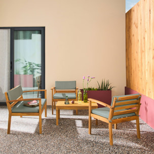 Salon de jardin bois d'acacia 4 places KOMODA