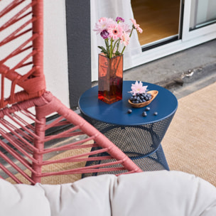 Fauteuil oeuf de jardin acier et résine tressée OVOA