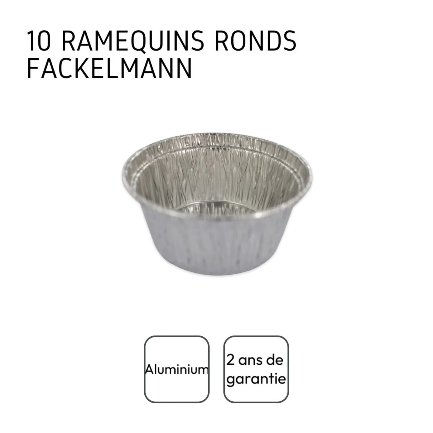 Lot de 10 ramequins en aluminium 4 x 9 cm Fackelmann