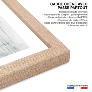 Affiche Oldenbourg portrait Affiche sous cadre bois