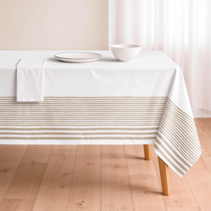 Nappe anti-taches HAZAEL BEIGE - en 100 % coton