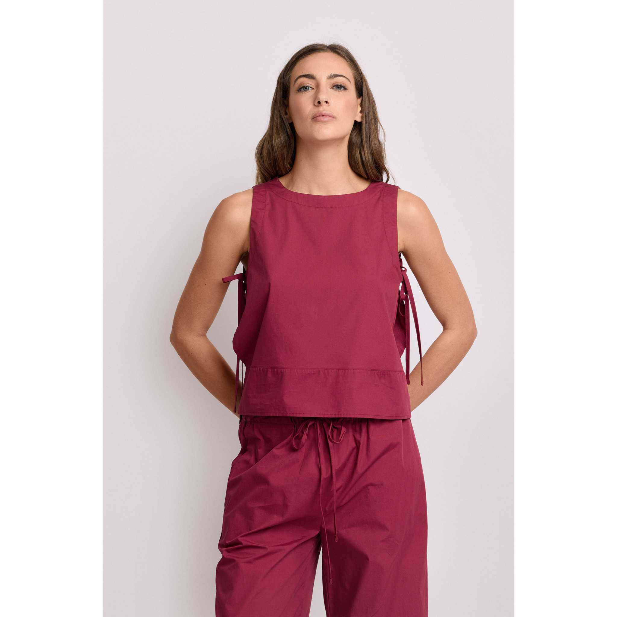Kocca - Top con scollo bateau Donna, Tinta unita, Girocollo