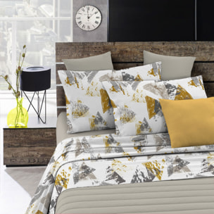 COMPLETO LETTO FASHION MADE IN ITALY MICROFIBRA-URBAN GIALLO SINGOLO