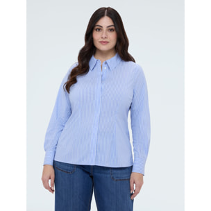 Fiorella Rubino - Camicia a righe in cotone - Azzurro