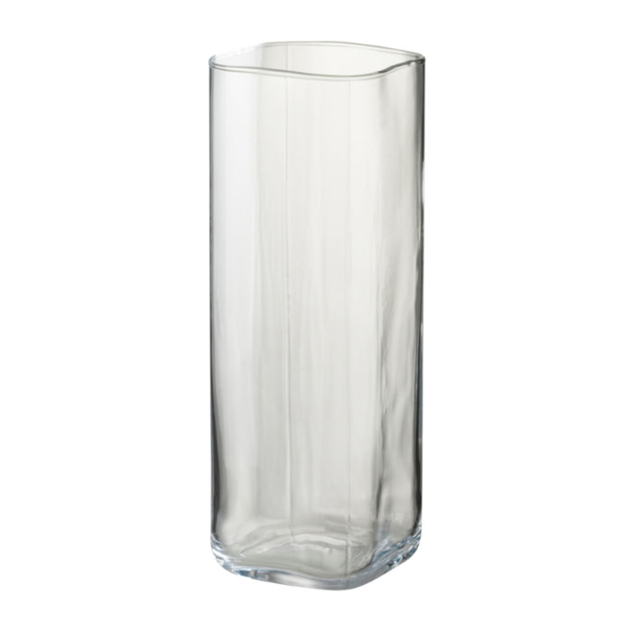 J-Line  vase Droit Carré - verre - transparent - small - 32 cm de hauteur