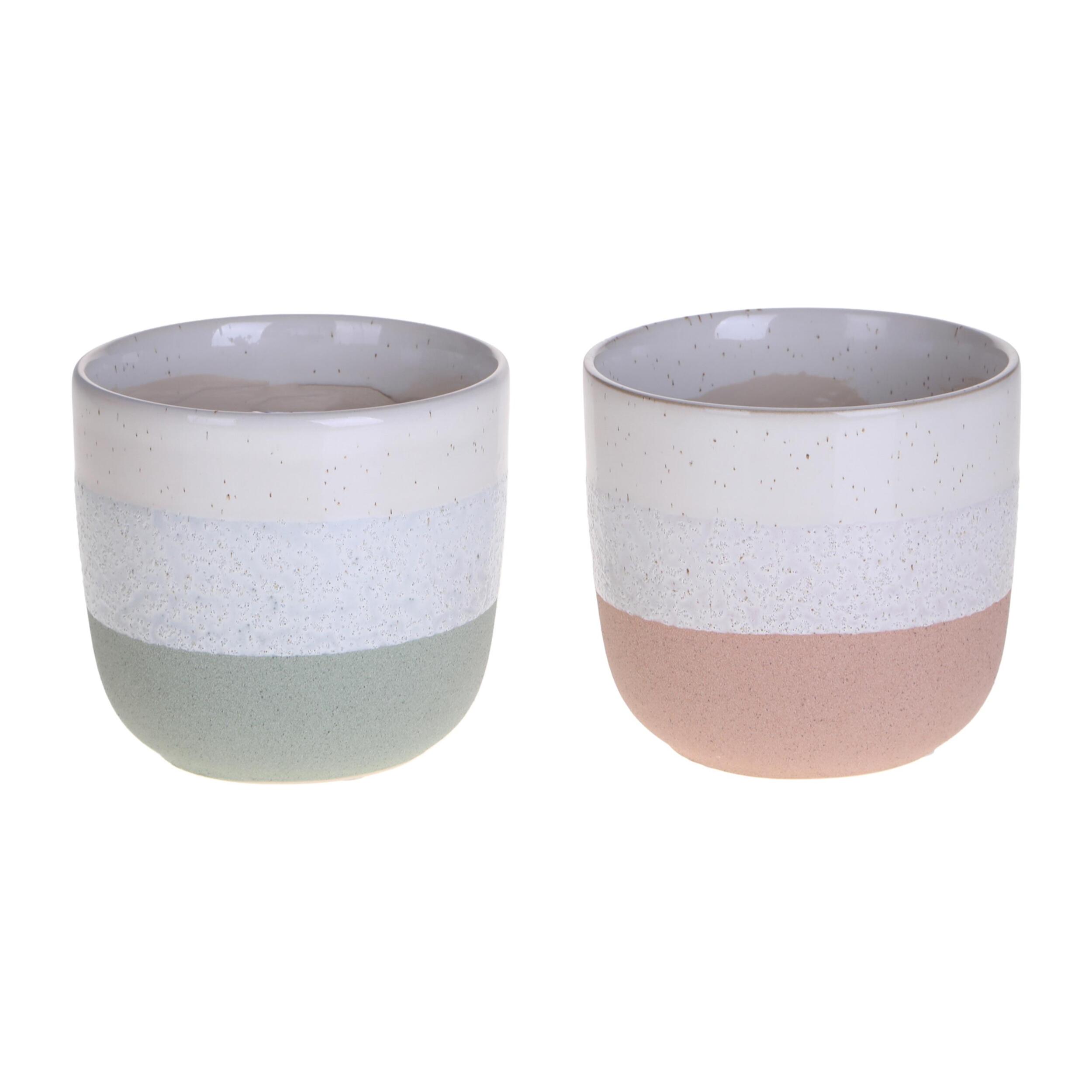 Set 2 cachepot - 13xH12x13cm - Pezzi 3 - Bianchi Dino SpA