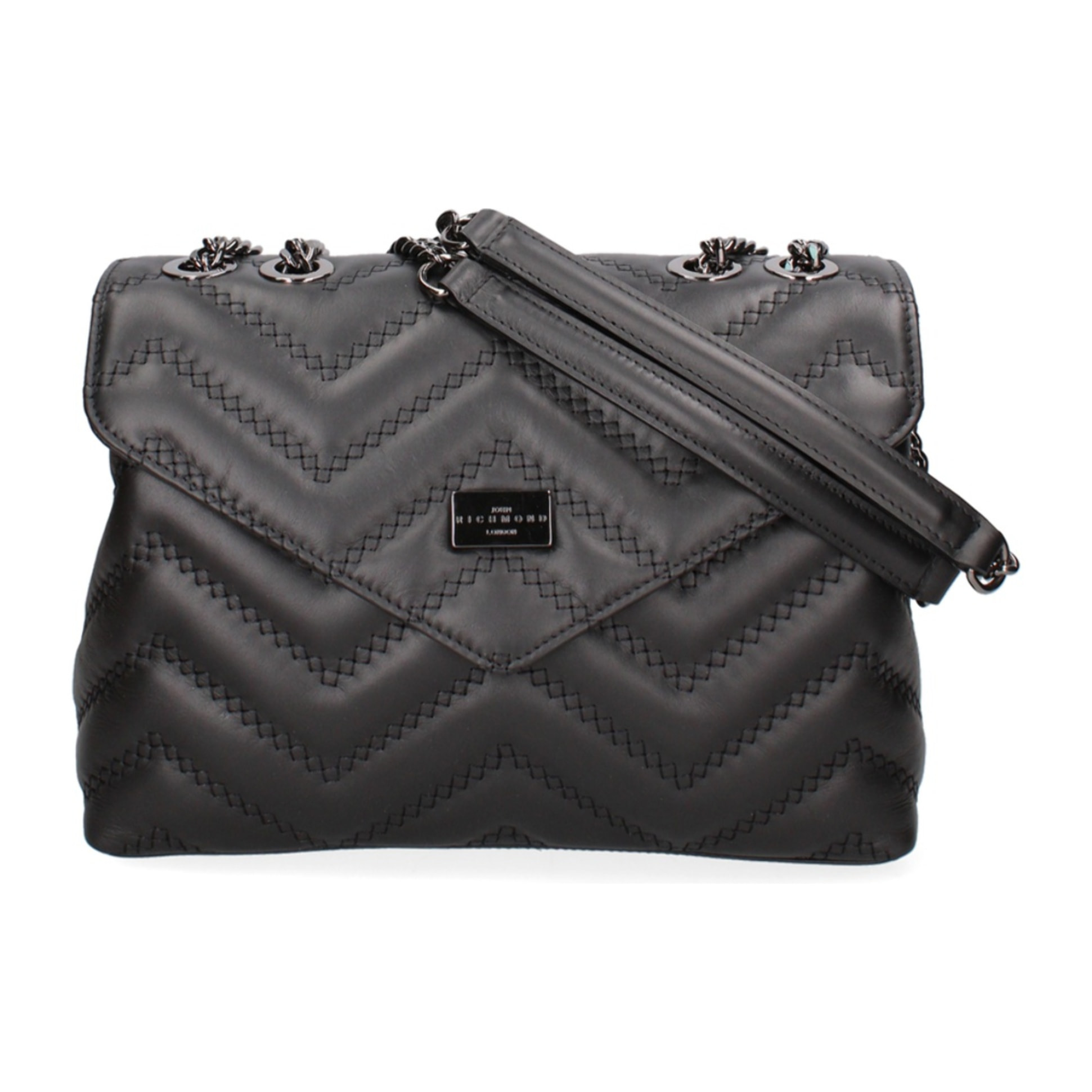 Borsa a spalla donna Made in Italy - Modello Silvana Plus - Vera pelle - 24.0 x 15.5 x 7.0 cm