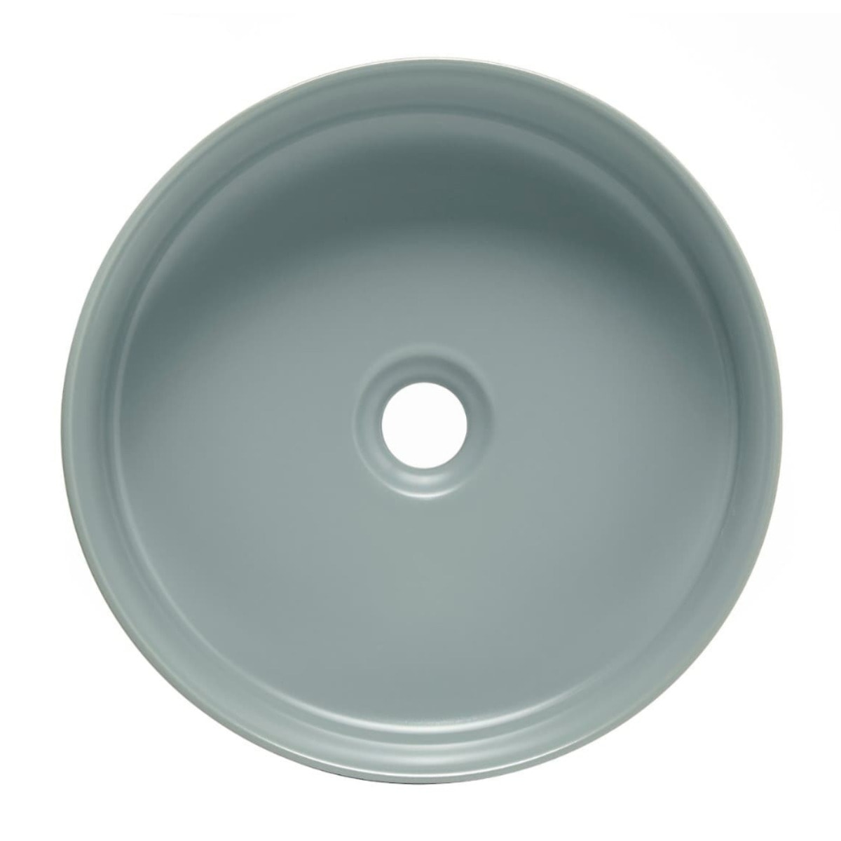 Mood vasque à poser ronde 36x36 cm sans trou de robinetterie ni trop-plein, gris (SATM3636LGRM)