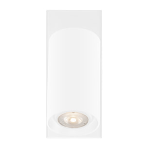 FORLIGHT Era - Aplique de Pared para Dormitorio GU10. Luz de Lectura de Diseño Minimalista de Color Blanco. Con Interruptor ON-