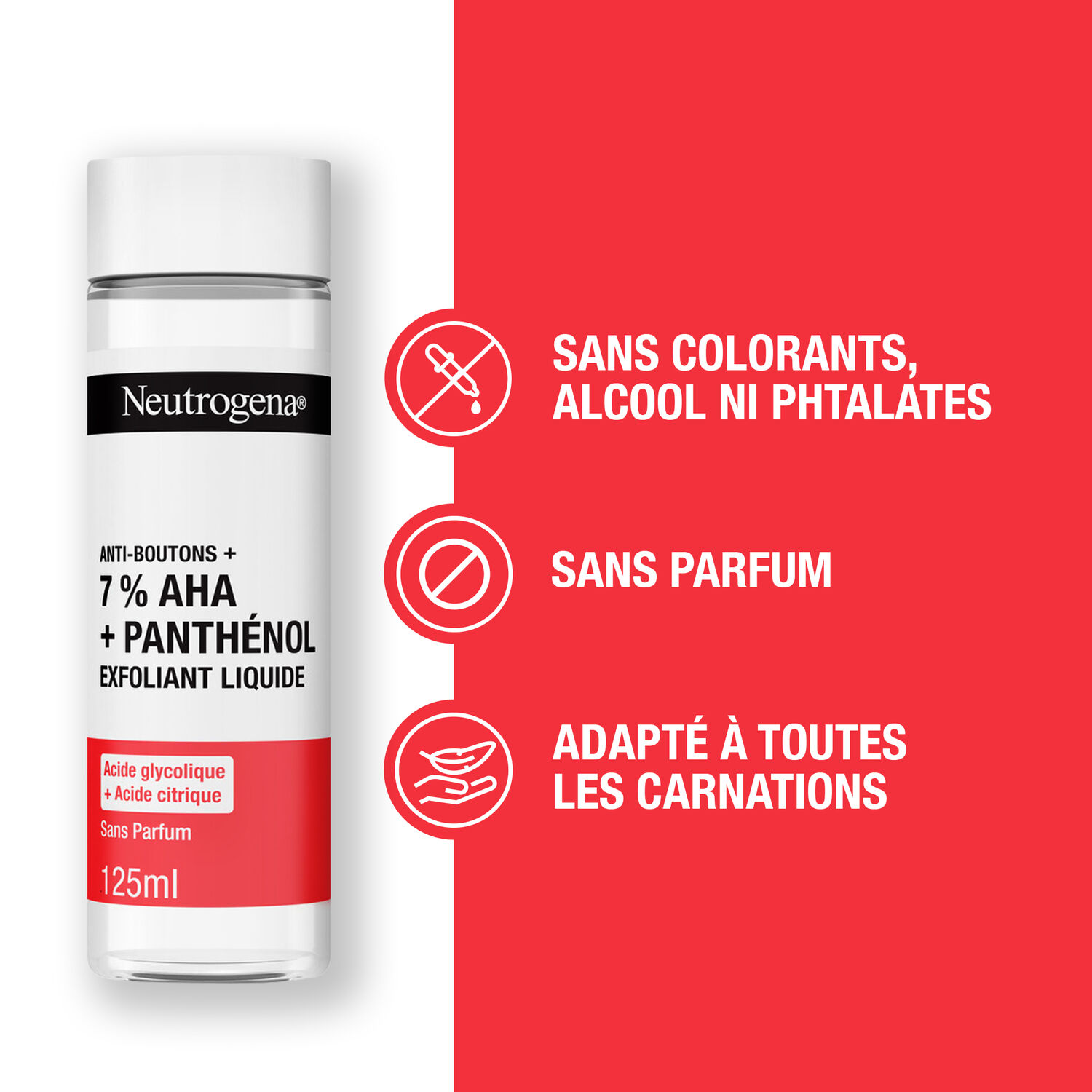 Anti-Boutons+ - Exfoliant Liquide - Sans Parfum - 125 ml