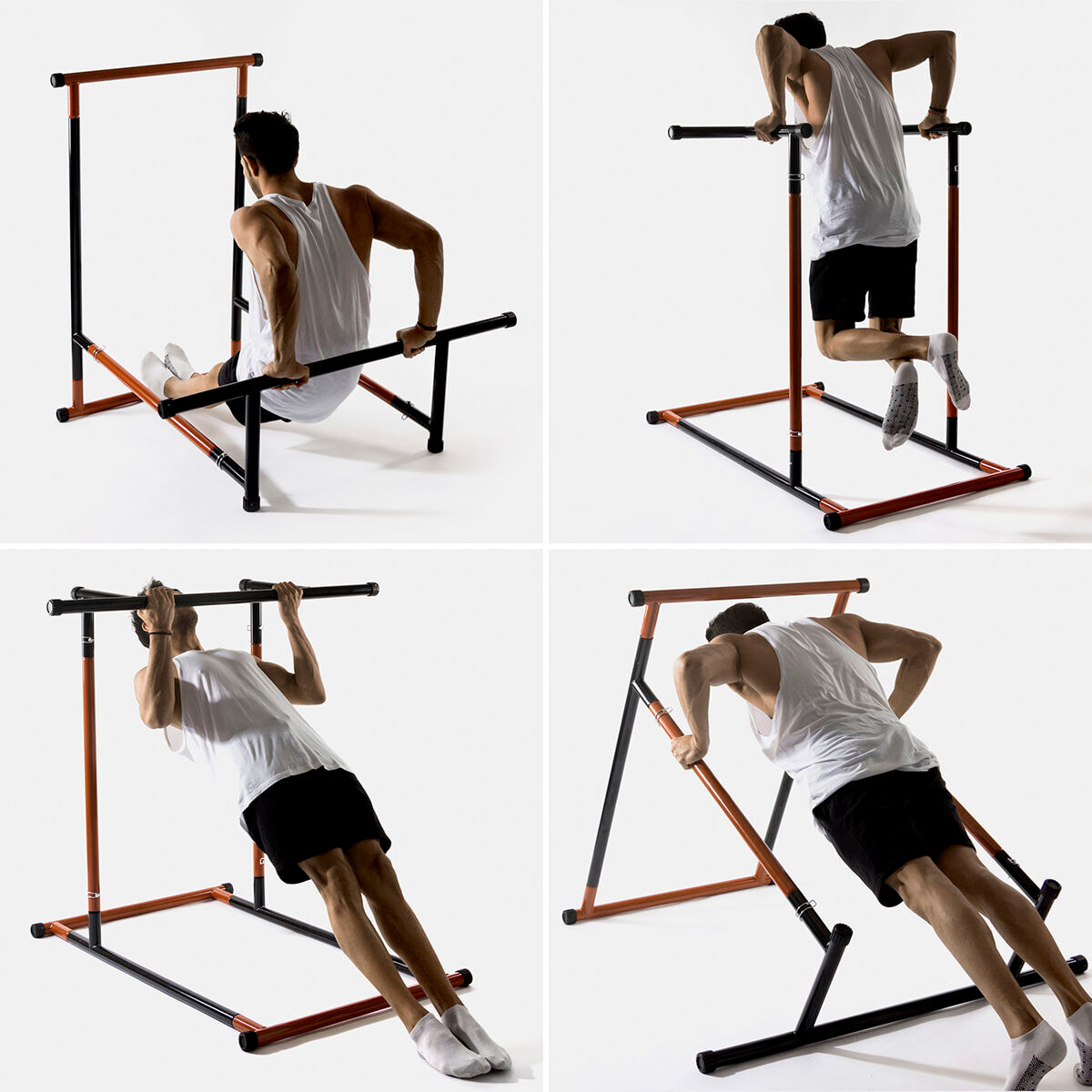 Pack station de tractions fitness avec guide d’exercices et gilet sauna homme XL InnovaGoods