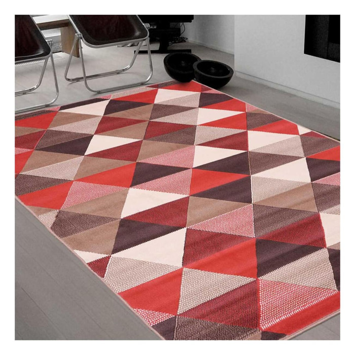 Tapis salon et chambre tissé motif géométrique DEHO
