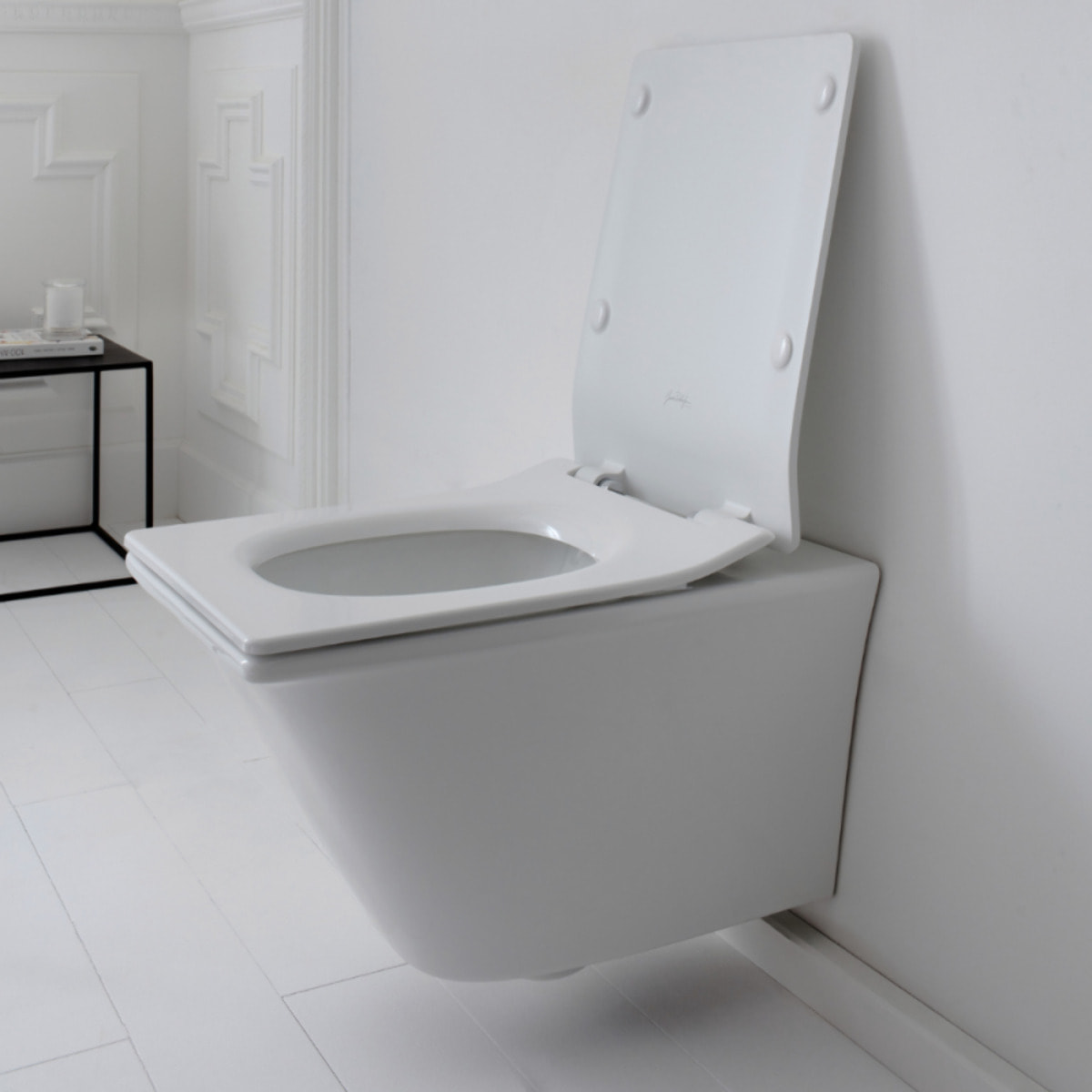 Cuvette WC suspendu sans bride Grands Boulevards avec abattant frein de chute extra-plat déclipsable