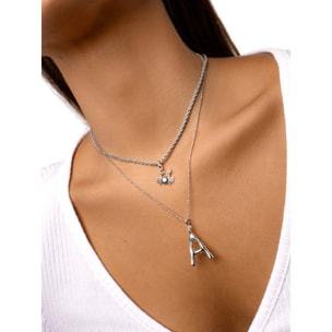 Collana in Argento con mini ciottoli