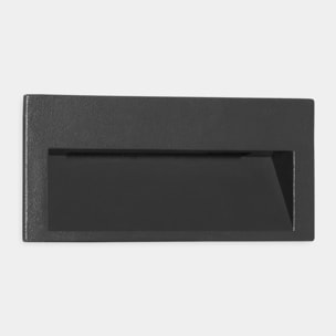 Ledsc4 - Empotrable de pared Tiny Short Aluminio, Cristal Gris urbano, Arenado