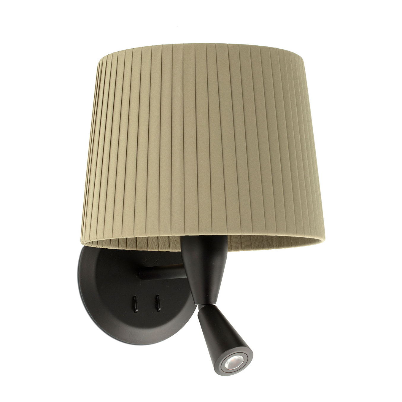 SAMBA Lampe applique avec lecteur noire/enrubanné vert