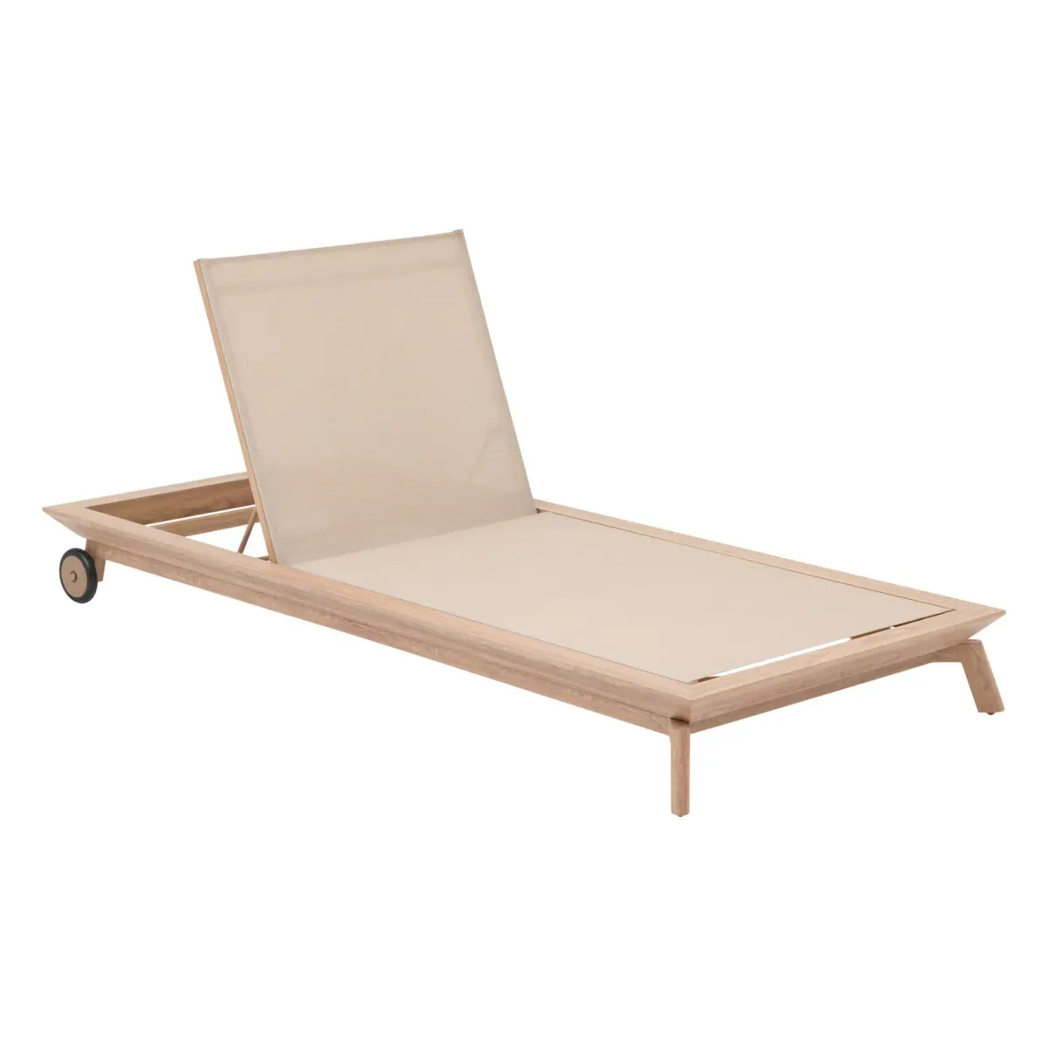 Lit de piscine "Manissa" beige aluminium et polyester