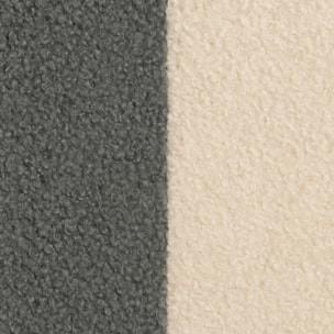Lit Colisée avec tête de lit| Robuste et confortable | Montage simple rapide | Bouclette | Gris clair