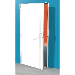 Serrure 300 en applique verticale 3 points réversible Marron H.2040mm sans cylindre + Entretoise 2.5mm MUL-T-LOCK - S300M