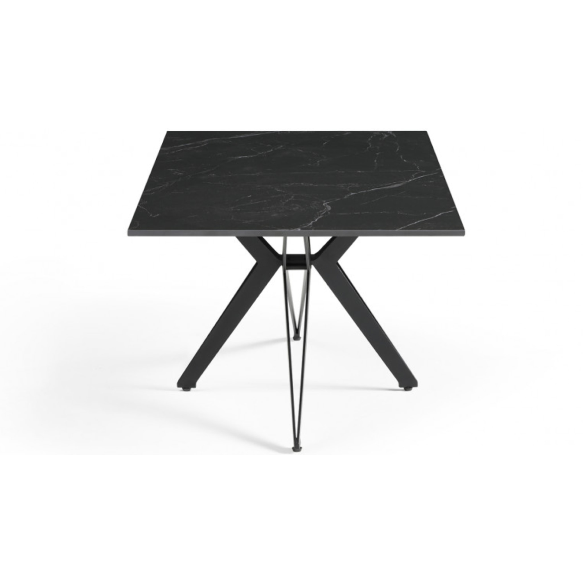 Table basse en céramique 120x60cm marbre noir - 7 piètements - UNIK