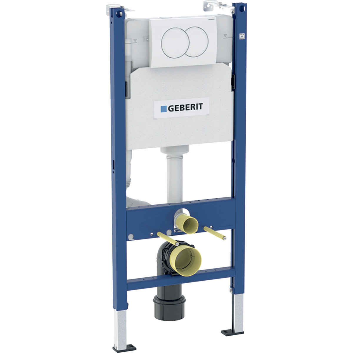 Pack WC Bati-support Geberit Duofix + WC suspendu  Vitra Integra + Abattant en Duroplast + Plaque blanche + Set d'habillage