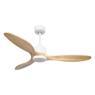 Ventilateur de plafond Réversible  Thermostat Dimmable Wifi Moteur à courant continu Toits en pente Télécommande Lumière à trois tons Hypersilence Mémoire