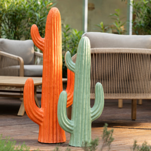 Cactus déco extérieur Milo H.75cm magnésie vert céladon