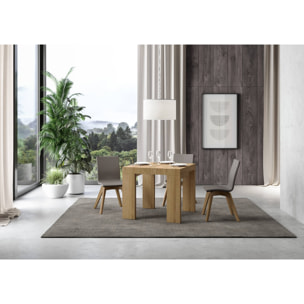 Table extensible 90x90/246 cm Roxell Premium Chêne Nature