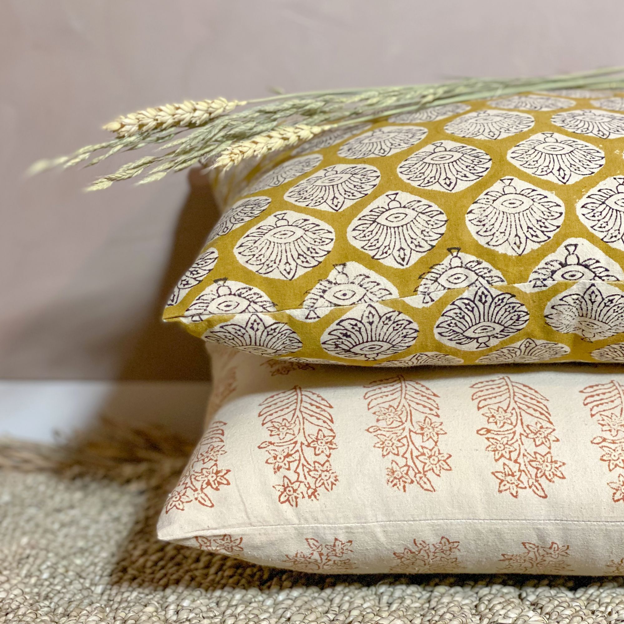 Coussin en coton jaune 40cm ALILA