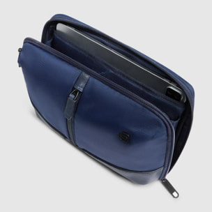 Piquadro Borsello in tessuto riciclato e pelle porta iPad®Pro 11, schermato con protezione RFID