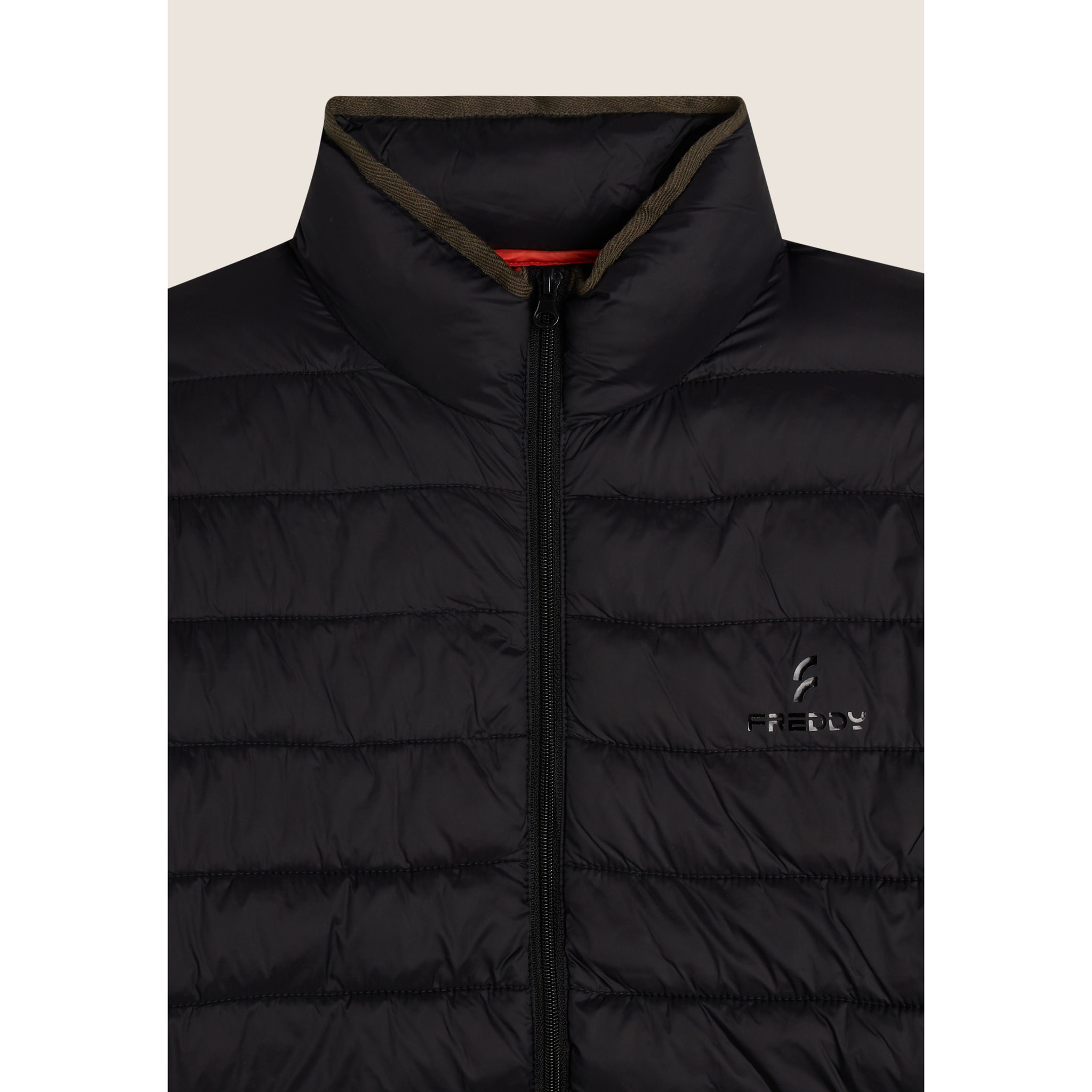 Giacca Imbottita Uomo con Collo Alto e Zip