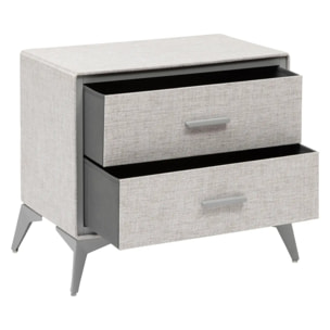 Commode 2 tiroirs Granite gris