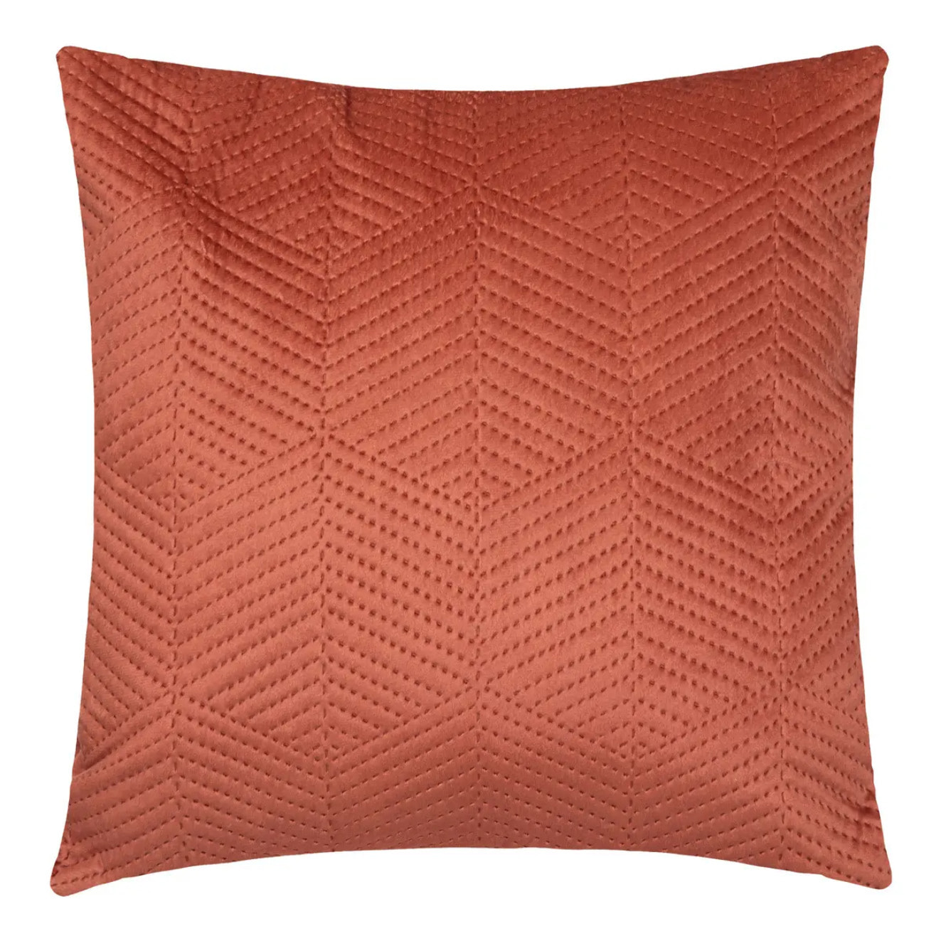 Coussin "Dolce" en velours 40x40cm rose terracotta