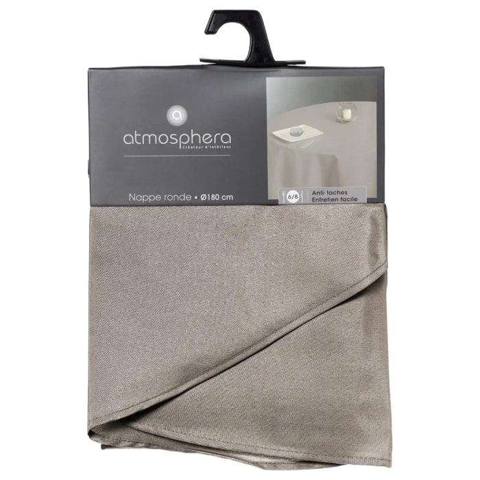 Nappe "Lallie" anti-tâche beige D180cm