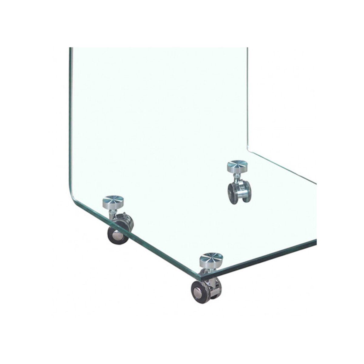Bout de canapé carré en verre trempé - BENT