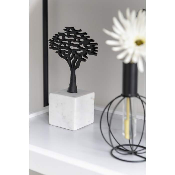 J-Line Arbre + Pied Aluminium/Marbre Noir/Blanc Assortiment De 3